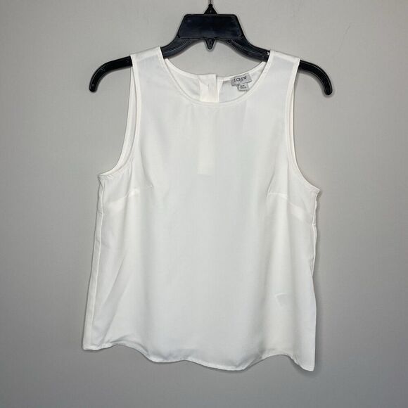 J.CREW Top Women XS Sleeveless Button-Back Shell NEW Ivory BY429 - Picture 2 of 11